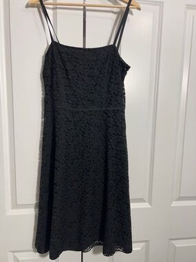Ann Taylor Black Lace Cocktail Dress